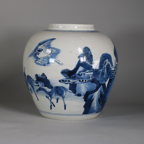 Chinese blue and white jar, Kangxi (1662-1722) - image 4