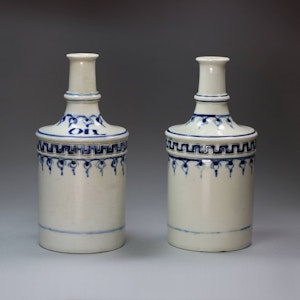 Pair of Wedgwood creamware condiment bottles, 18th century