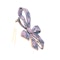 Moira Design Pink and Blue Sapphire Silver and Gold Bow Brooch - image 4