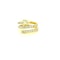 Pear Diamond Snake Ring In Yellow Gold - image 2