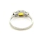 Yellow sapphire and diamond 3 stone ring - image 3