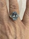 Aquamarine and diamond ring - image 4