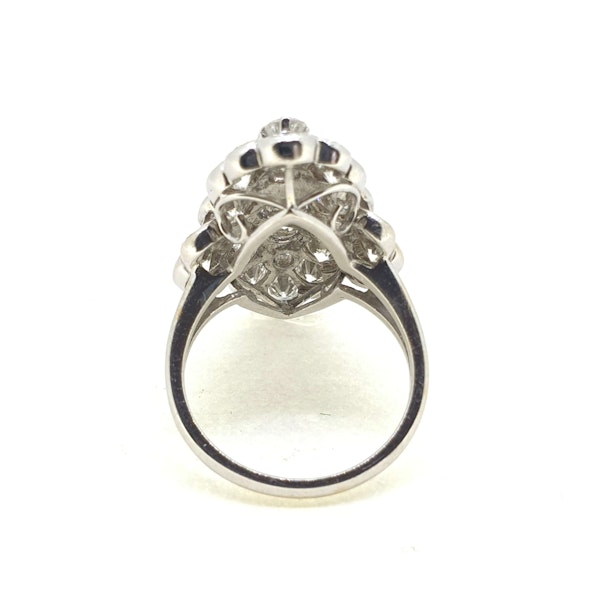 Navette shaped diamond cluster ring - image 3