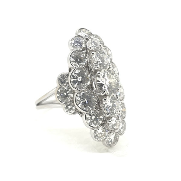 Navette shaped diamond cluster ring - image 4