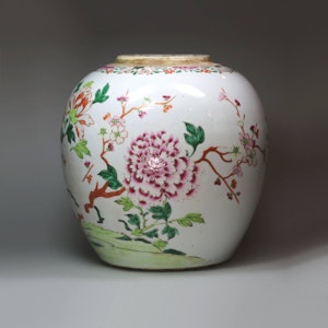 Chinese famille rose ginger jar, Qianlong (1736-95)