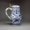 Chinese blue and white moulded tankard and cover, Kangxi (1662-1722) - image 1