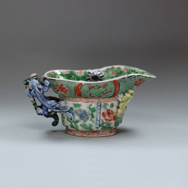 Chinese famille verte libation cup, Kangxi (1662-1722) - image 4