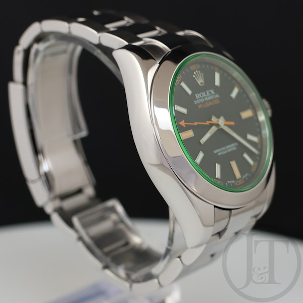Rolex Milgauss Oyster Steel Green Glass 116400GV - image 2