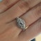 Late Art Deco Diamond and Platinum Ring, 0.85 Carats H SI1, Circa 1940 - image 6