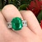 Cushion Emerald And Diamond Three Stone Ring, 5.18ct - image 6