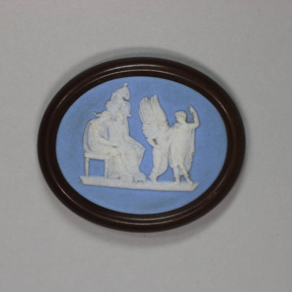 Wedgwood blue jasperware oval medallion, 19th Century - image 1