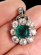 Fine antique emerald and old mine cut diamond ring / pendant SKU: 6317 DBGEMS - image 1