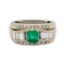 1940's Colombian emerald and diamond art deco ring SKU: 6318 DBGEMS - image 2