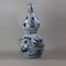 Chinese blue and white kraak double-gourd vase, Wanli (1573-1619) - image 1