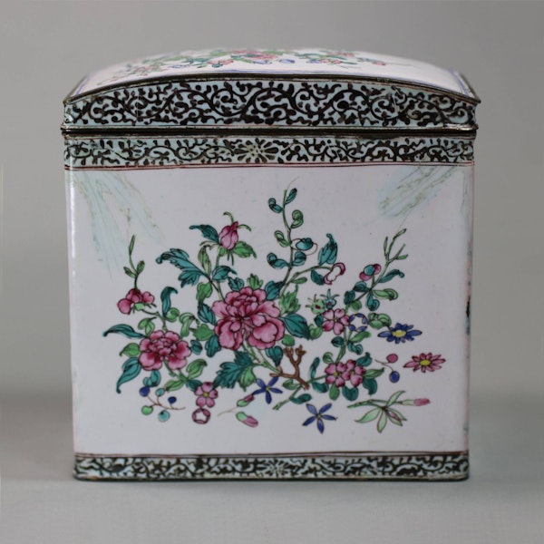 Chinese Canton enamel rectangular box and domed cover, Qianlong (1736-95) - image 1