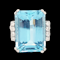 Art deco Aquamarine and diamond ring SKU: 6323 DBGEMS - image 1