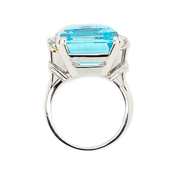 Art deco Aquamarine and diamond ring SKU: 6323 DBGEMS - image 4
