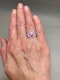 Pink Sapphire Diamond Ring in 18ct White Gold date circa 1980, SHAPIRO & Co since1979 - image 2