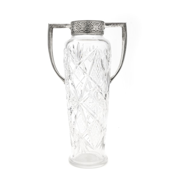 Russian Sliver and Crystal Glass Vase, Moscow c.1900 by 15 Artel - image 3