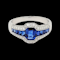 Geometric sapphire and diamond ring SKU: 6344 DBGEMS - image 1