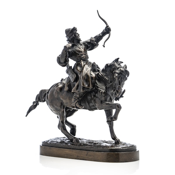Antique Russian bronze figure " The Archer" from the period of "Ivan The Terrible", 19 century , by Evgeniy Lanceray - image 2