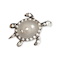 Articulated carved rock crystal and diamond turtle pendant/brooch SKU: 6378 DBGEMS - image 1
