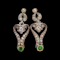 Art nouveau demantoid garnet and diamond earrings SKU: 6328 DBGEMS - image 1