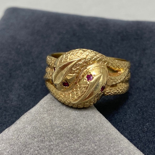 Ruby Snake Ring in 9ct Gold date Sheffield 2004, Lilly's Attic since 2001 - image 14