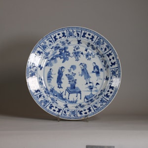 Chinese blue and white plate, Kangxi (1662-1722)