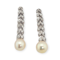 Pair of art deco pearl and diamond earrings SKU: 6400 DBGEMS - image 2