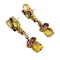 18K Yellow Gold Earring with Citrine Stones - image 2