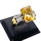 18K Yellow Gold ring set with Orange Quartz and Diamonds - image 1