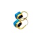 18K Yellow Gold Earring with Turquoise - image 3