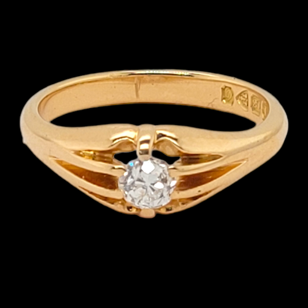 Old cut diamond single stone ring SKU: 6410 DBGEMS - image 1