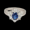 Unusual vintage sapphire and marquise diamond cluster ring SKU: 6413 DBGEMS - image 1