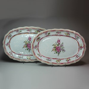 Pair of Chinese famille rose platters, Qianlong (1736-95)