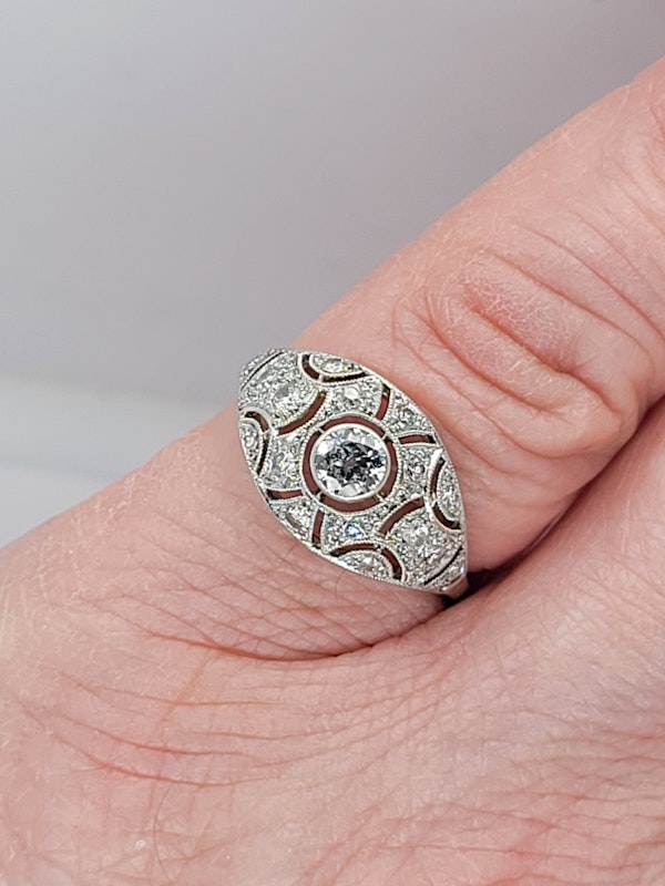 Fine French Edwardian diamond ring SKU: 6427 DBGEMS - image 3