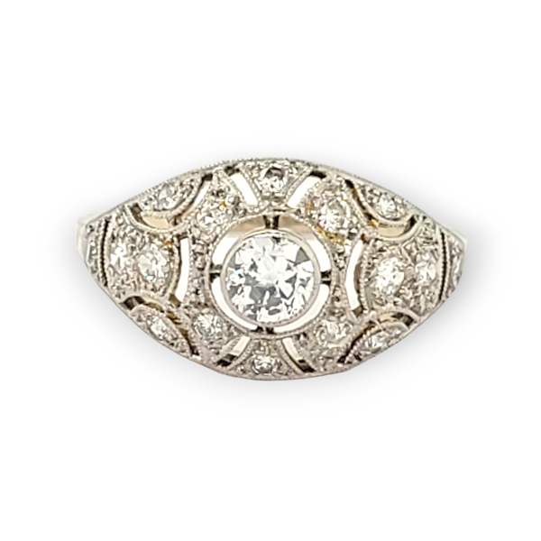 Fine French Edwardian diamond ring SKU: 6427 DBGEMS - image 1