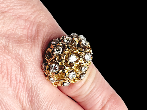 1960's organic gold and diamond ring SKU: 6429 DBGEMS - image 2