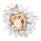 Stylish diamond baguette diamond and topaz cocktail ring SKU: 6432 DBGEMS - image 1
