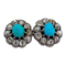 Pair of antique turquoise and diamond earrings SKU: 6433 DBGEMS - image 1