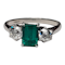 Emerald and diamond engagement ring SKU: 6437 DBGEMS - image 1