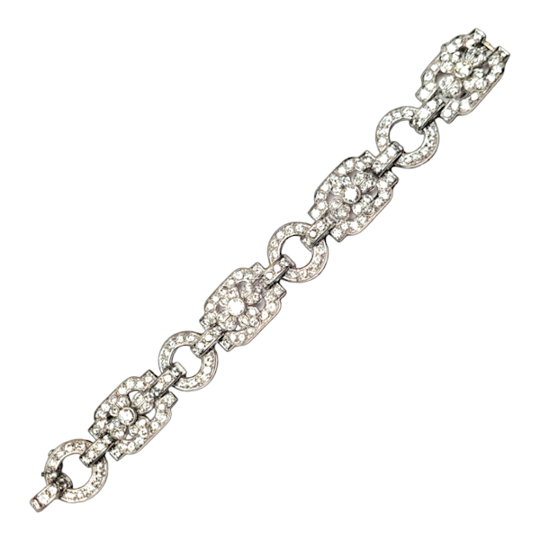French Art deco diamond bracelet SKU: 6075 DBGEMS - image 2