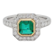Emerald and diamond engagement ring SKU: 6435 DBGEMS - image 1