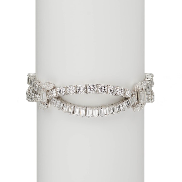 Vintage Diamond and Platinum Bracelet, Circa 1960, 17.00 Carats - image 3