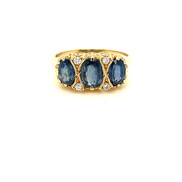 Edwardian Sapphire&Diamond Ring - image 1