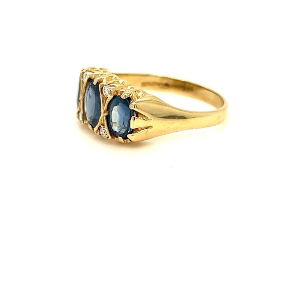 Edwardian Sapphire&Diamond Ring - image 3