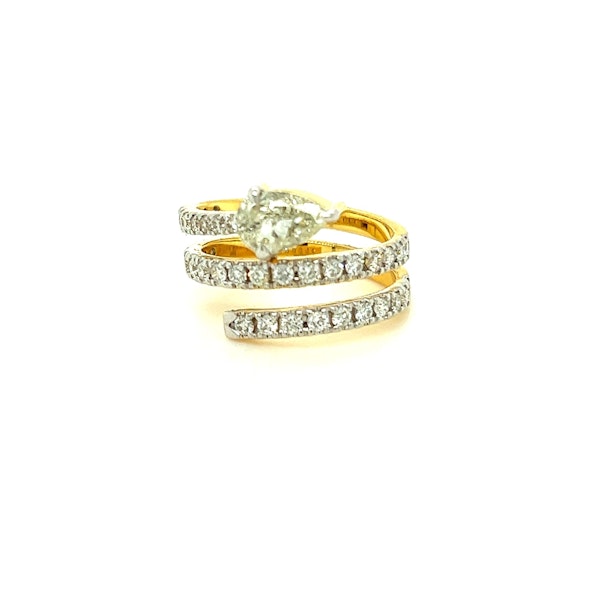 Pear Diamond Snake Ring In Yellow Gold - image 6