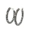 Very Nice Loop Earrings With Black&White Diamonds - image 5
