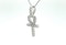 Beautiful Ankh Diamond Cross Pendant In White Gold - image 2